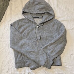 Gray Zip-Up Hoodie